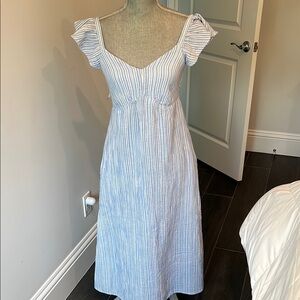 Time and Tru Blue and White Striped Dress